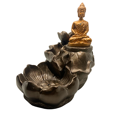 Incensário Cascata Flor de Lótus Buda
