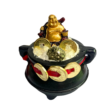 Mini Buda da Sorte no Caldeirão