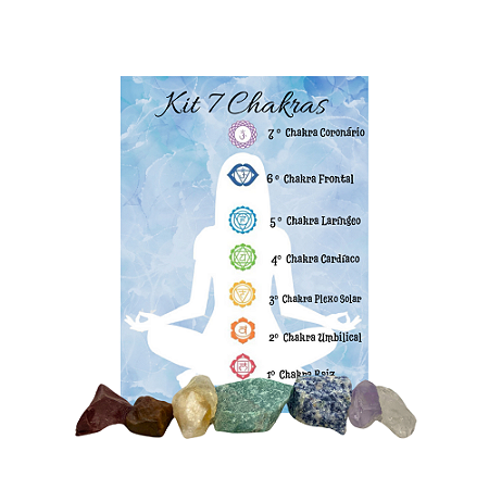 Kit Chakras Pedra Bruta - Bosque