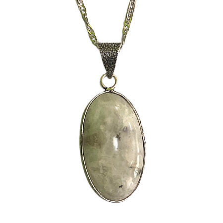 Colar de Cristal - Pedra da Lua / Sodalita