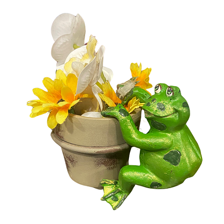Sapinho da Alegria - Decoração de Vaso