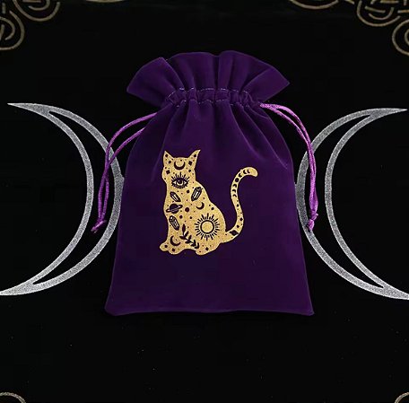 Saquinho de Veludo - Gato Mágico