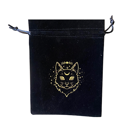 Saquinho de Veludo - Gato da Bruxa