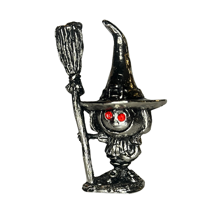 Miniatura de Bruxa Sorridente em Estanho