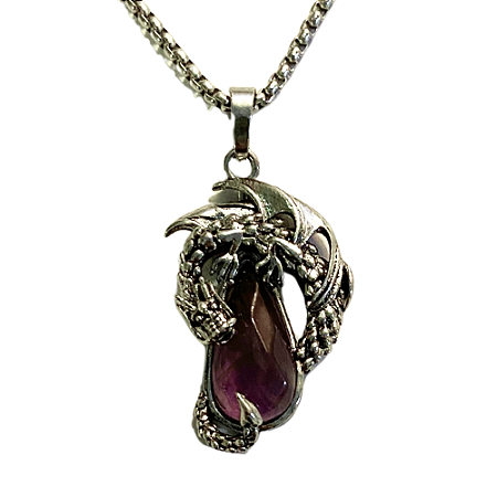 Colar Dragão com Cristal - Força Interior