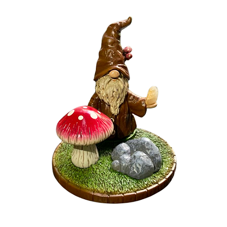 Incensário Gnomo Cogumelo