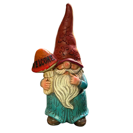 Gnomo Welcome com Cogumelo