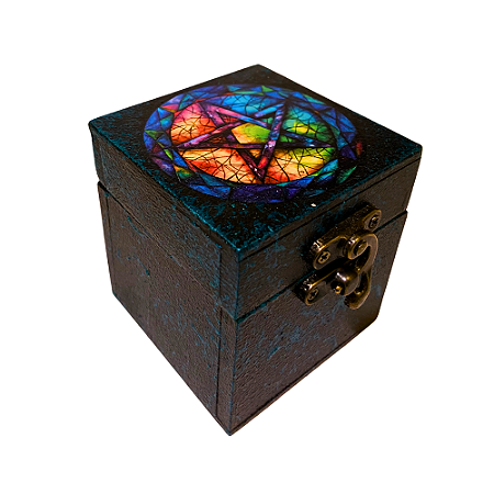 Caixa de Espelho Pentagrama Arco Íris