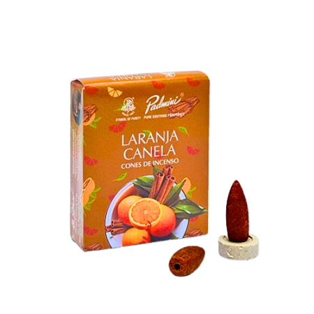Incenso de Cone Laranja e Canela - Padmini