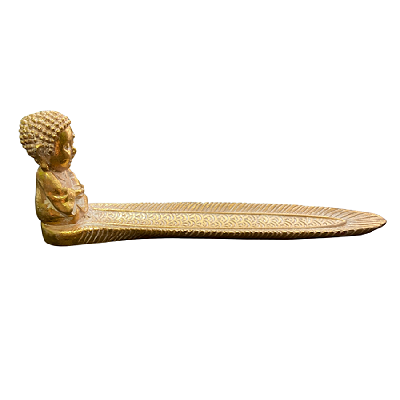 Incensário Dourado Mini Buda