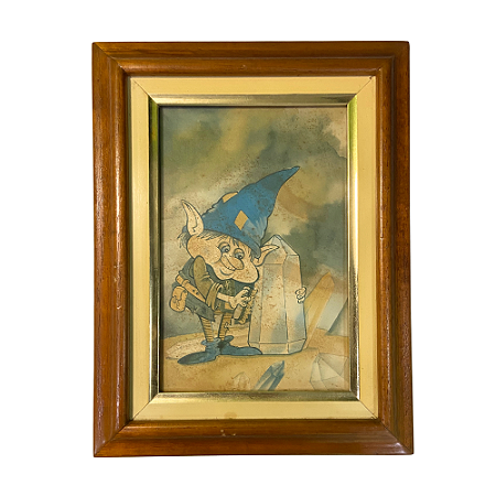 Quadro Além da Lenda Colecionador - Gnomo Colecionador dos Cristais