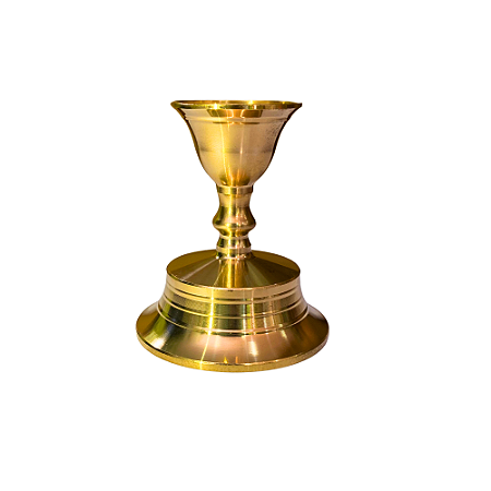 Castiçal de aço Dourado