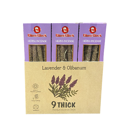 Incenso Natural Blunt Black - Lavanda e Olíbano