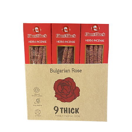 Incenso Natural Blunt Black - Rosa Búlgara