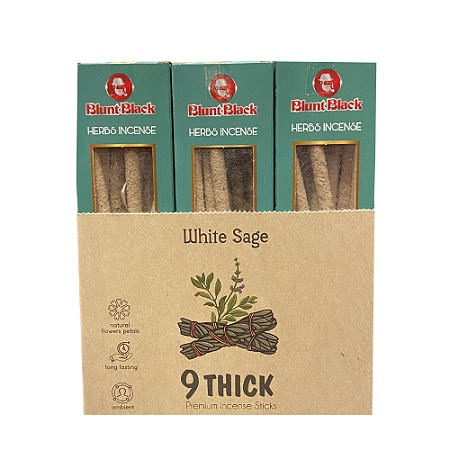 Incenso Natural Blunt Black - Sálvia Branca