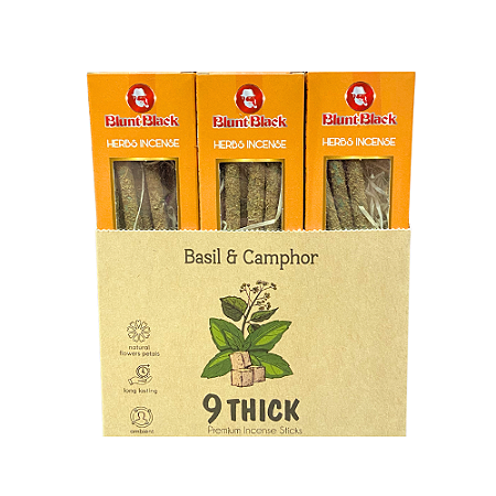 Incenso Natural Blunt Black - Manjericão e Cânfora