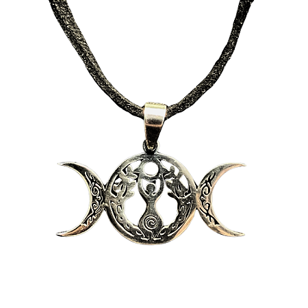 Talismã Sagrado Feminino e Triluna com Cordão