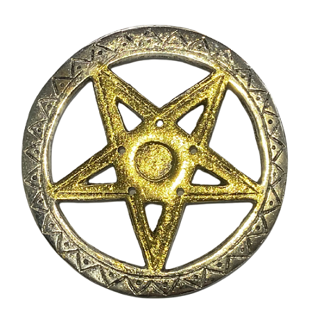 Incensário Pentagrama Dourado