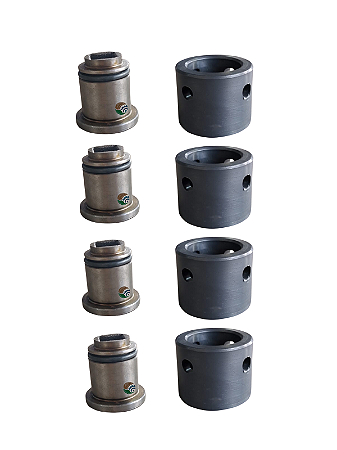 KIT 4 BUCHA FERRO E  BUCHA DE NYLON CAIXA ADUBO C/ANEL - 06070041 06070042