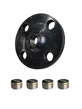 Kit Flange + 4 Buchas Bomba Hidráulica Retro Massey 881156