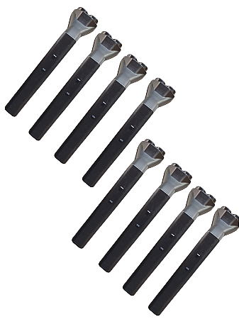 Kit 8 Mangotes E 8 Condutores De Adubo Para Plantadeiras