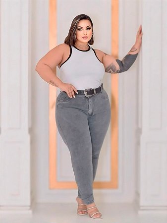CALÇA JEANS  PLUSSIZE COM Lycra