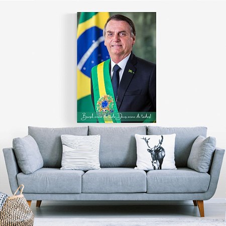 Quadro Decorativo Presidente da República Bolsonaro Luxo