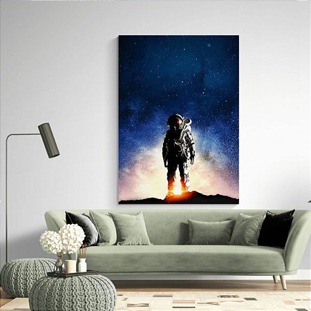Quadro Decorativo Astronauta Céu Luxo