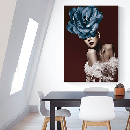 Quadro Decorativo Pintura Flor Abstrato Avatar Luxo