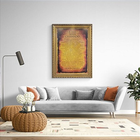 Quadro Decorativo com Moldura E Ele Será Chamado Sem Vidro