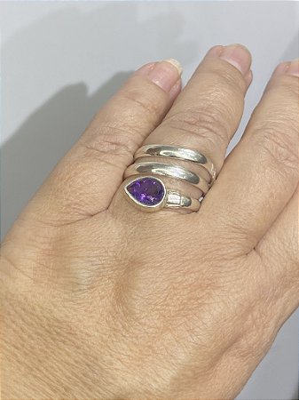 Anel SERPENTE AMETISTA