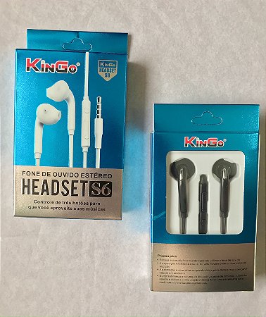 Fone de Ouvido Estéreo Headset S6 KinGo - Fábrica de Coisas - Os melhores  acessórios no geral