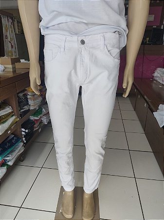 Calça Jeans Masculina Branca Básica