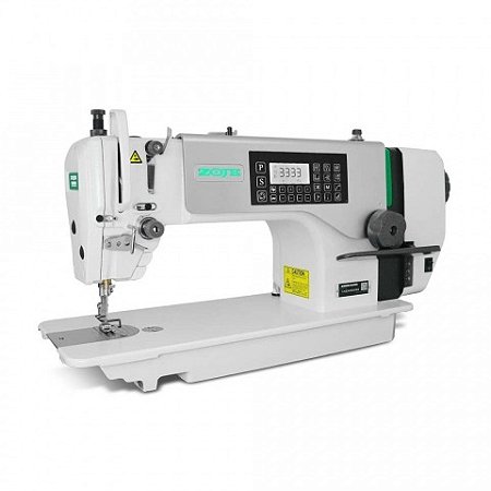 Máquina de Costura Reta Eletrônica Industrial Zoje com Parada de Agulha e Corte de Linha Motor Direct Drive Zoje A6000-D
