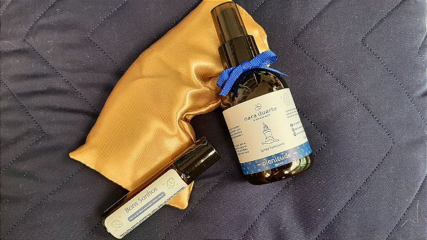 Combo relax (Almofada relaxante para olhos + Spray Plenitude + Roll-on Bons Sonhos 10ml)