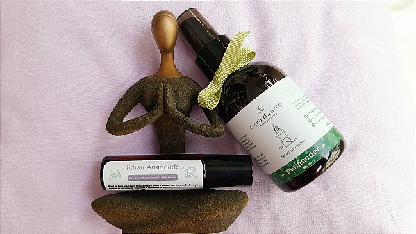 Combo meditação (Spray funcional Purificador + Roll-on Tchau Ansiedade 10ml)