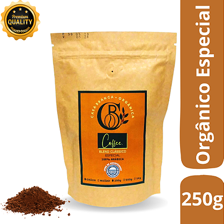 Café Orgânico Especial Torrado e Moído 100% Arábica 250g - Casa Branca  Orgânica