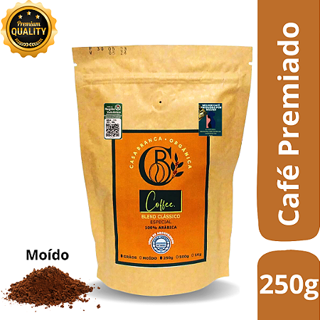 Café Especial Microlote Premiado 85 pontos Orgânico Torrado e Moído 250g