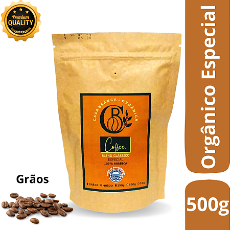 Café Orgânico Especial Em Grãos 100%Arábica Expresso 500g