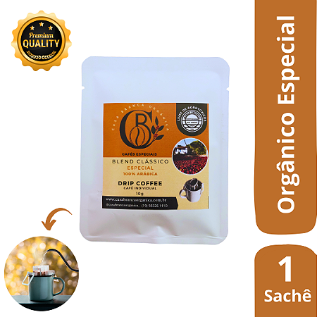 Drip Coffee Café Especial Orgânico Torra Média 1 Sachê