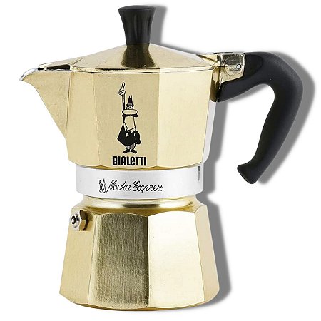 Cafeteira Moka Express 3 Xícaras Gold Edição Especial Original