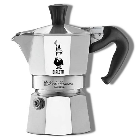 Cafeteira Italiana Bialetti Moka Express 1 Xícara Alumínio Original Itália