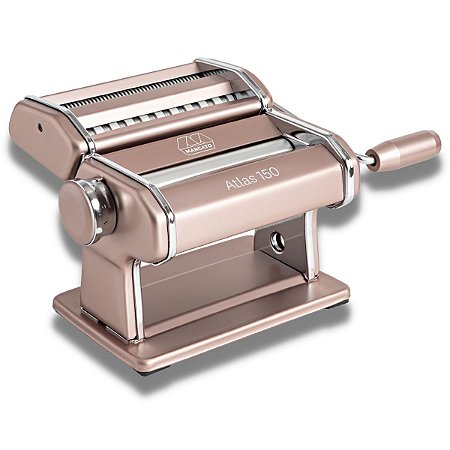 Máquina De Macarrão E Massa Cilindro Inox Marcato Atlas 150 Rosa Lançamento