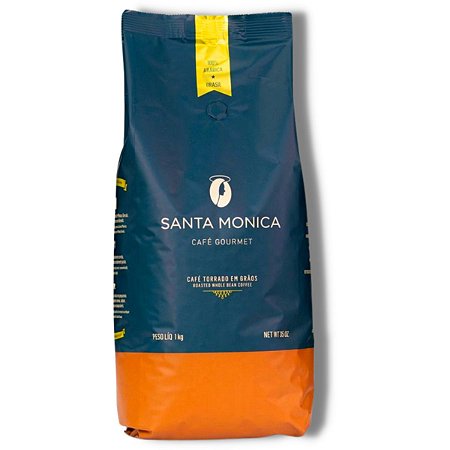 Café Gourmet Santa Monica Em Grãos 1Kg Torra Média 100% Arábica