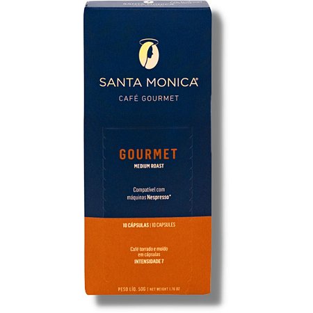 Capsula Café Santa Monica Gourmet Nespresso 10 caps Intensidade 7