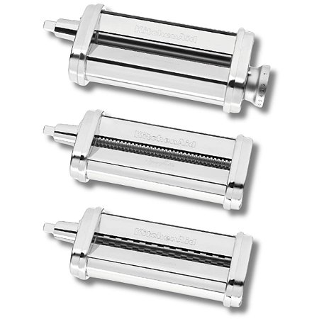 Acessórios Pasta Roller Batedeira KitchenAid Spaghetti Lasanha Fetuccine Com 3 Peças