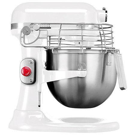 Batedeira KitchenAid Stand Mixer Planetária Profissional 7,6L Branca V