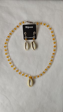 Conjunto de Búzios com Missangas