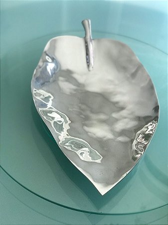 Centro de Mesa Fiorini-Alumínio Polido -Modelo Folha