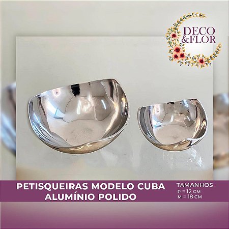 Petisqueira Cuba em Alumínio Polido - Média
